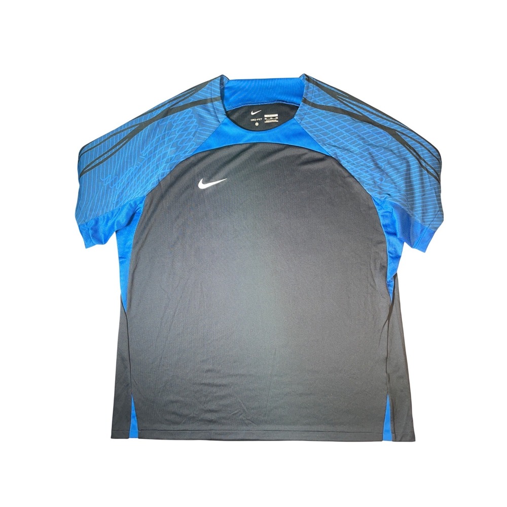Nike Men Dri-FIT Strike Soccer Training Jersey Grey Blue 2XL Slim Fit DH8698-060